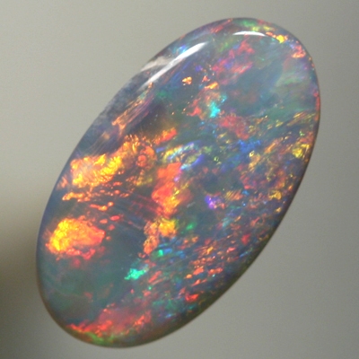 SOLID SEMI BLACK OPAL Colourful show of bright neon red SEE VIDEO